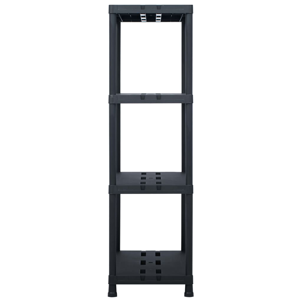 Storage Shelf Racks 2 pcs Black 220 kg Plastic