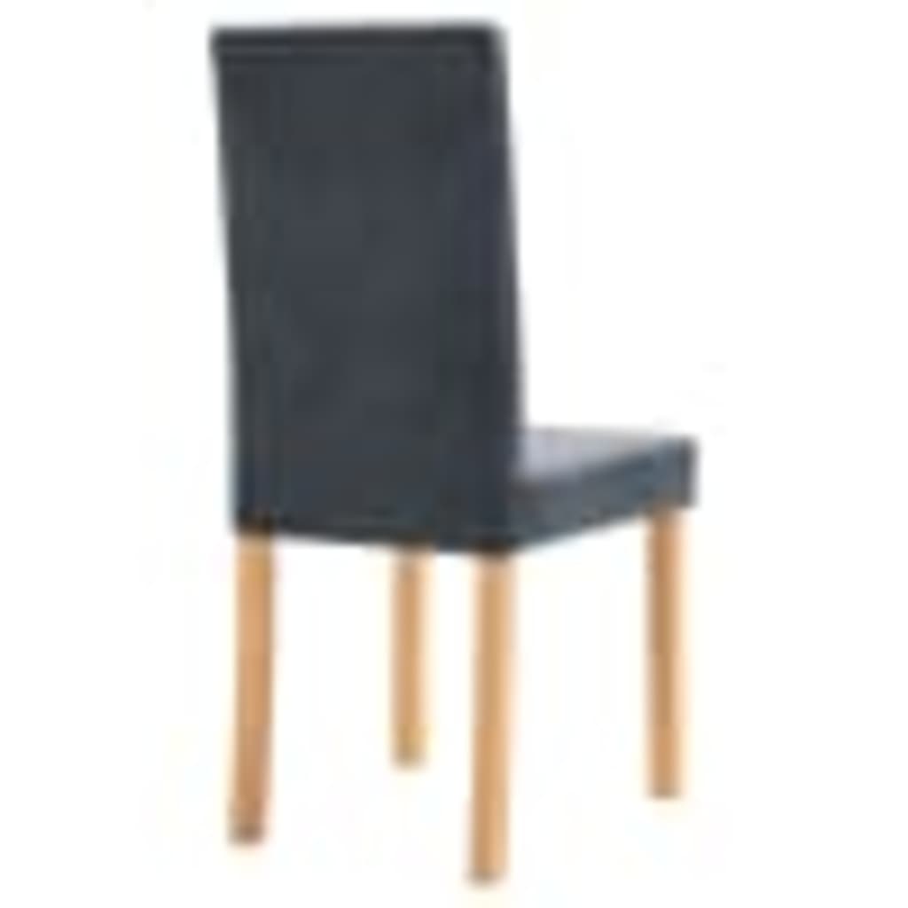 Dining Chairs 2 pcs faux Suede Leather -Grey