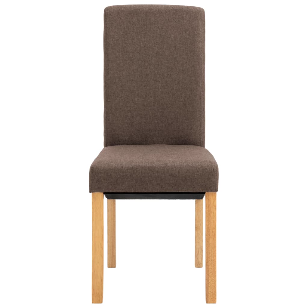 Dining Chairs 2 pcs Brown Fabric