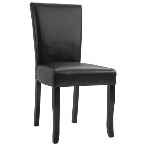 Dining Chairs 2 pcs Dark Brown faux Leather