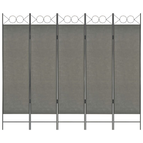 5-Panel Room Divider Anthracite