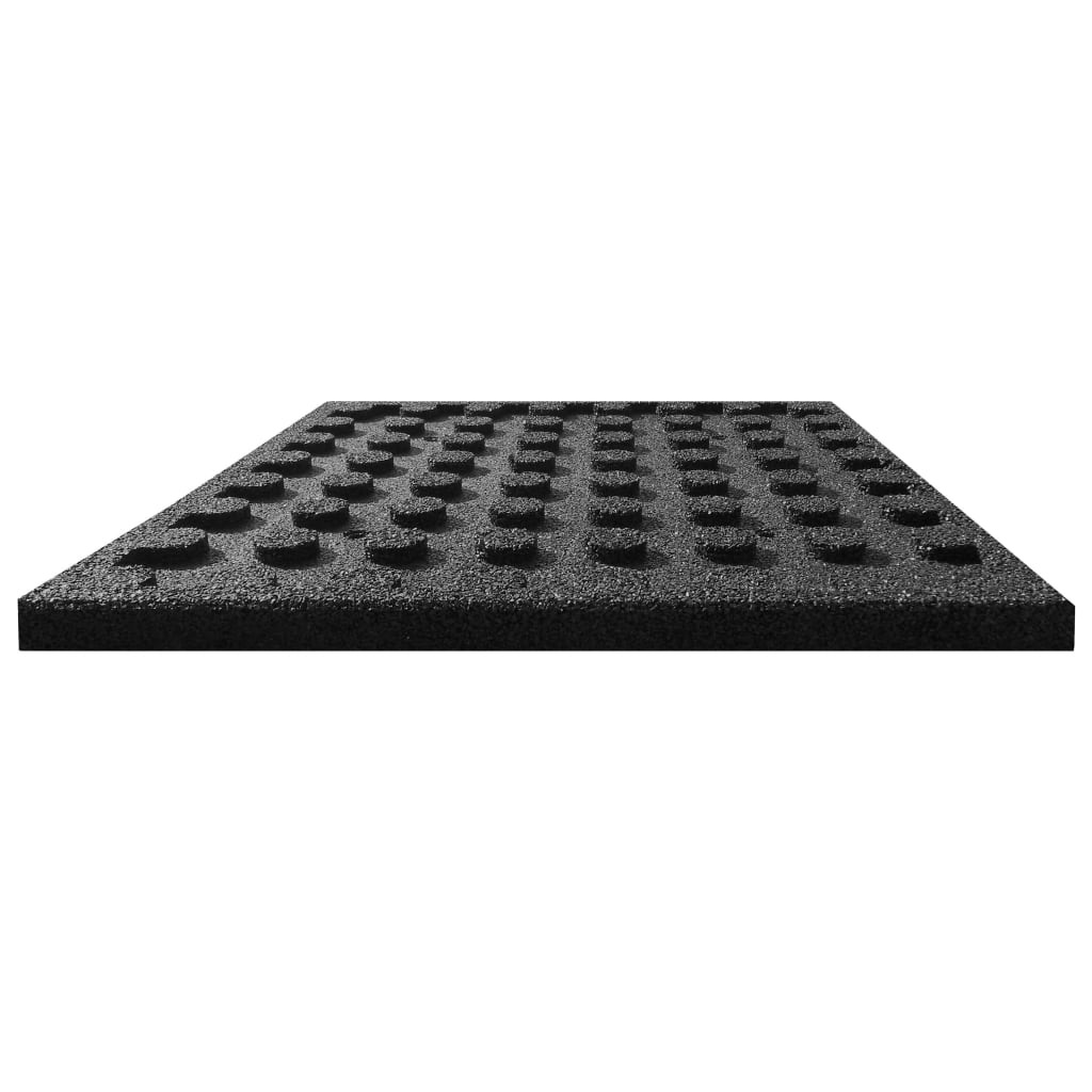 Fall Protection Tiles 18 pcs Rubber Black