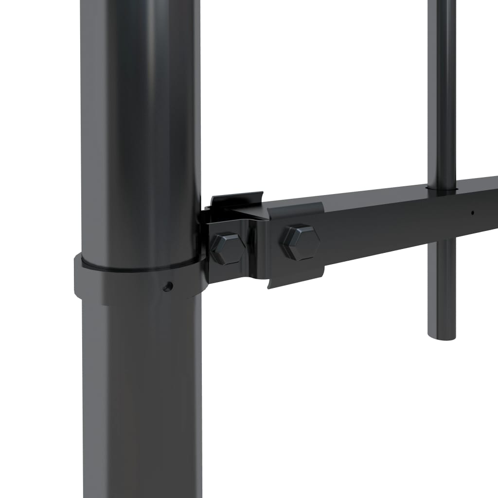 Garden Fence with Spear Top Steel--Black