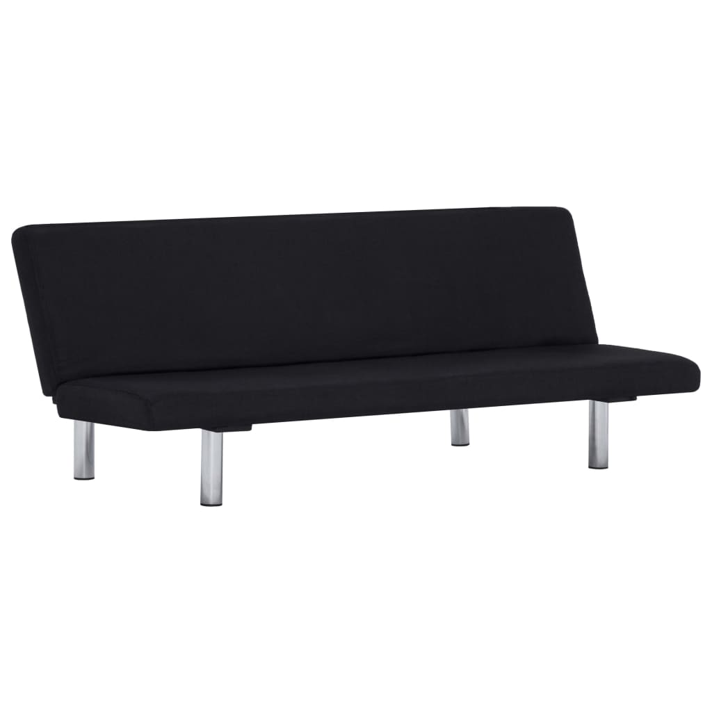 Sofa Bed Black Polyester