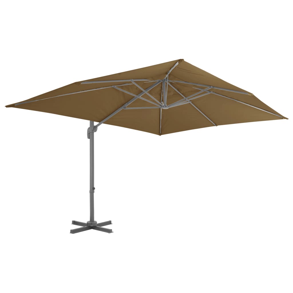 Outdoor Umbrella with Portable Base Taupe