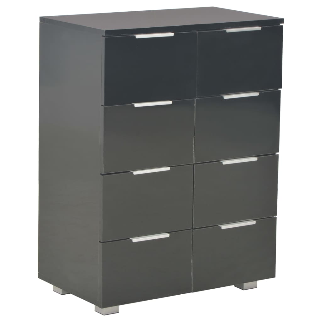 Sideboard High Gloss Chipboard Black