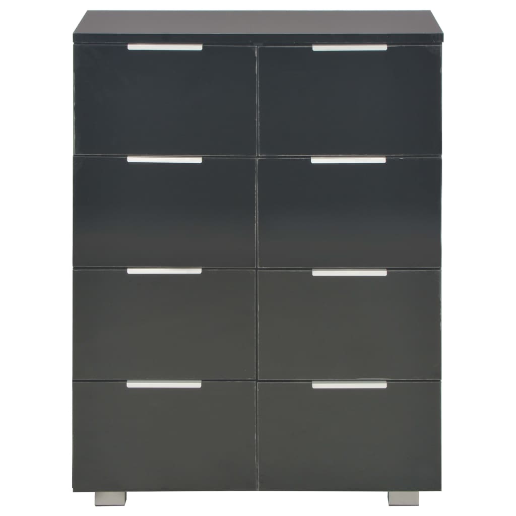 Sideboard High Gloss Chipboard Black