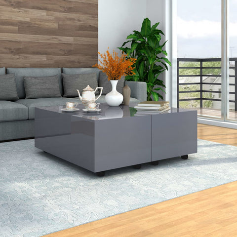 Coffee Table High Gloss -Grey