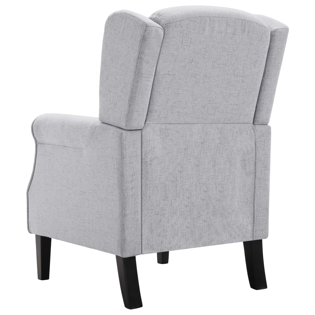 Armchair Light Grey Fabric