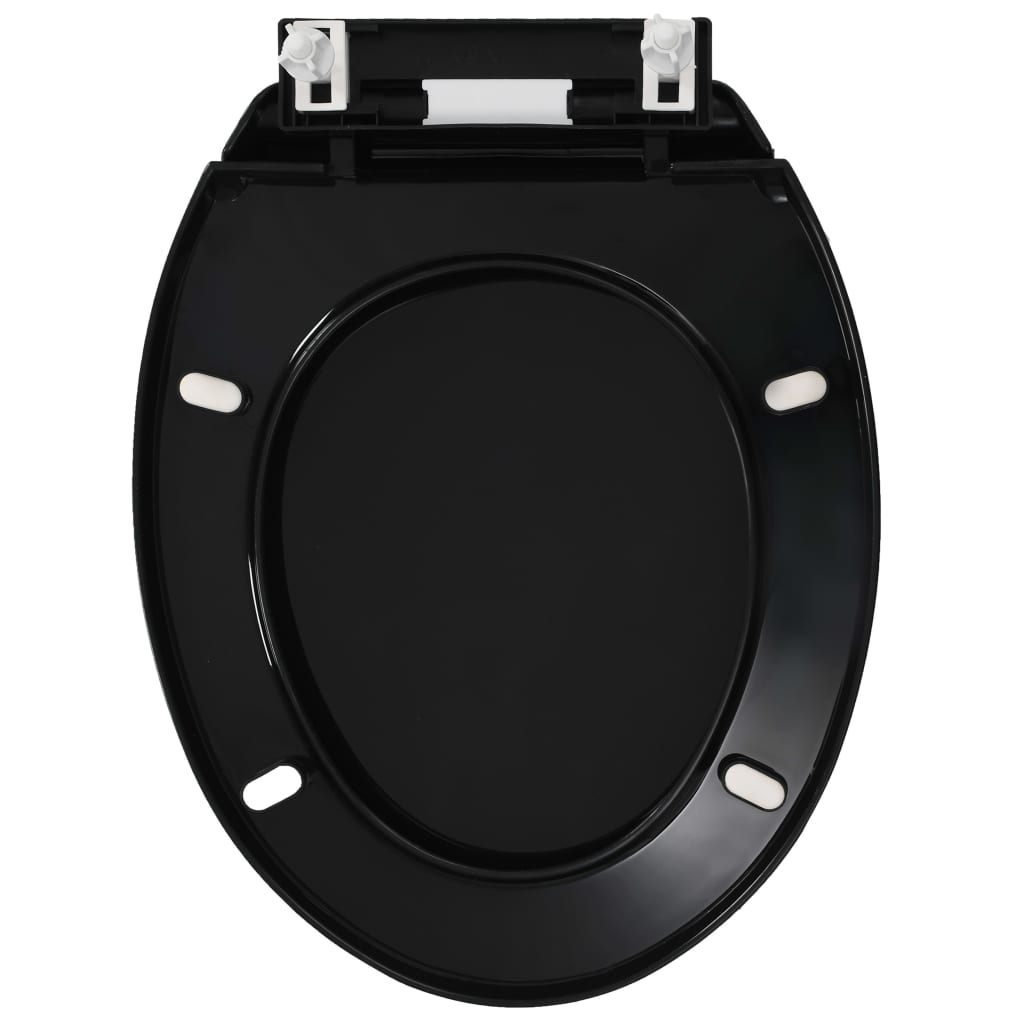 Soft-close Toilet Seat with Quick-release Design Black