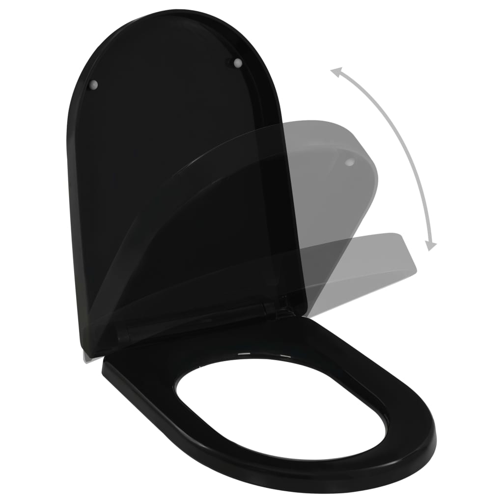 Soft-close Toilet Seat with Quick-release Design Black