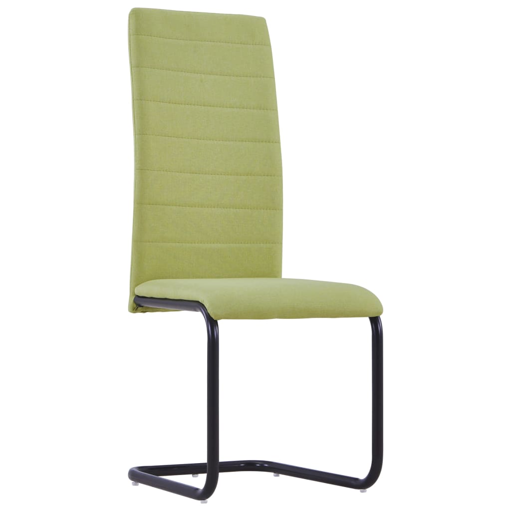 Dining Chairs 2 pcs Green Fabric