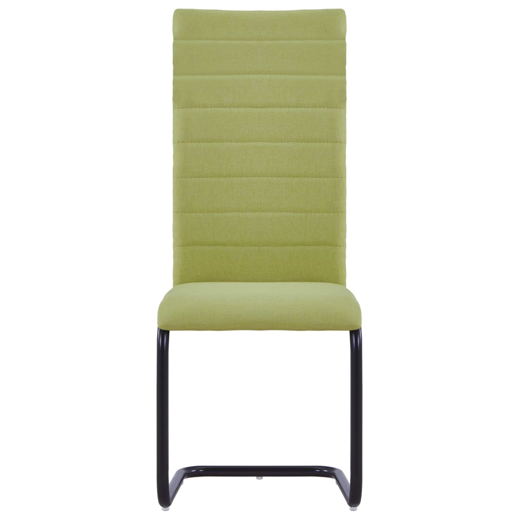 Dining Chairs 2 pcs Green Fabric