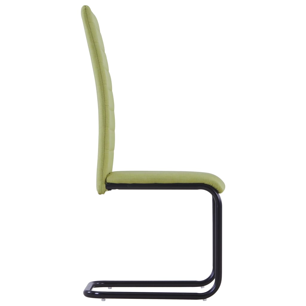 Dining Chairs 2 pcs Green Fabric