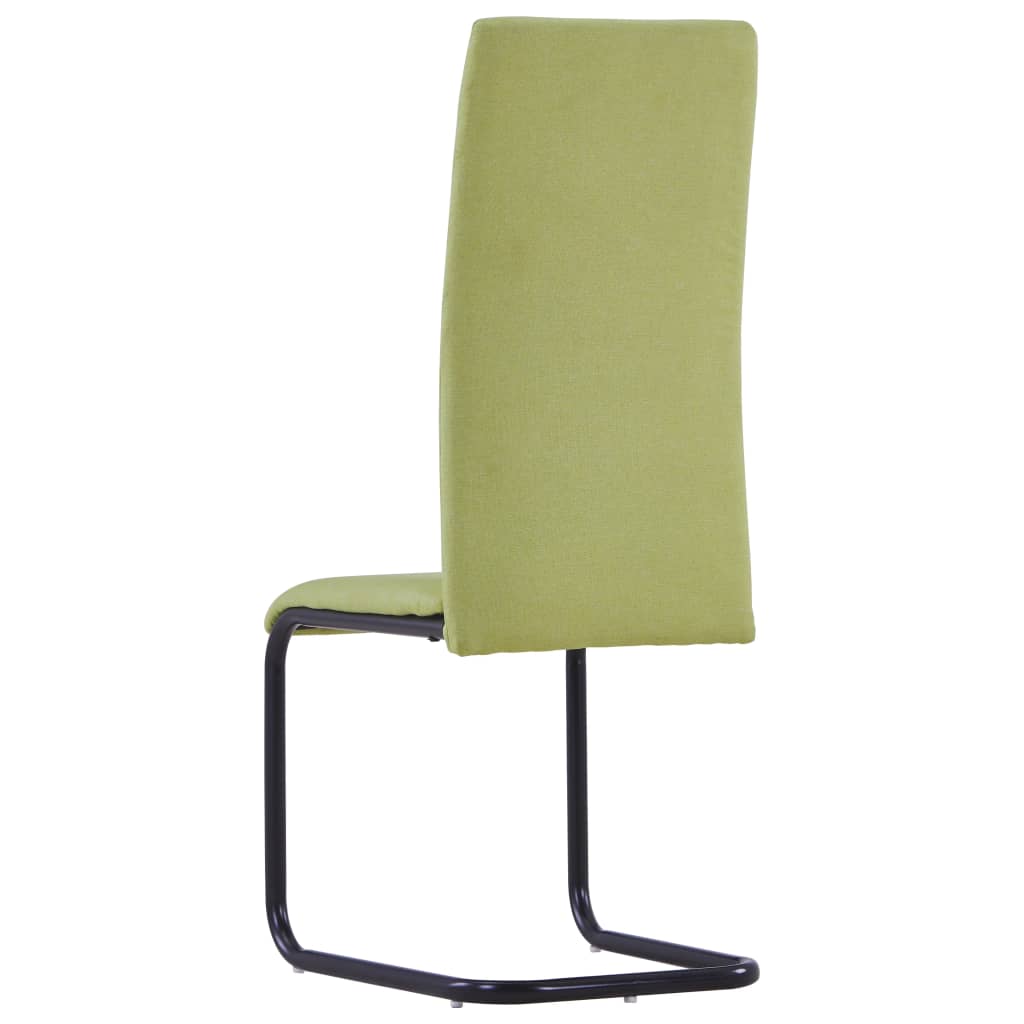 Dining Chairs 2 pcs Green Fabric