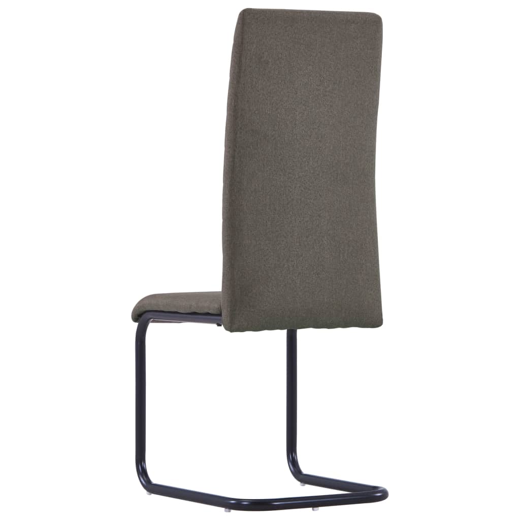 Dining Chairs 2 pcs Taupe Fabric