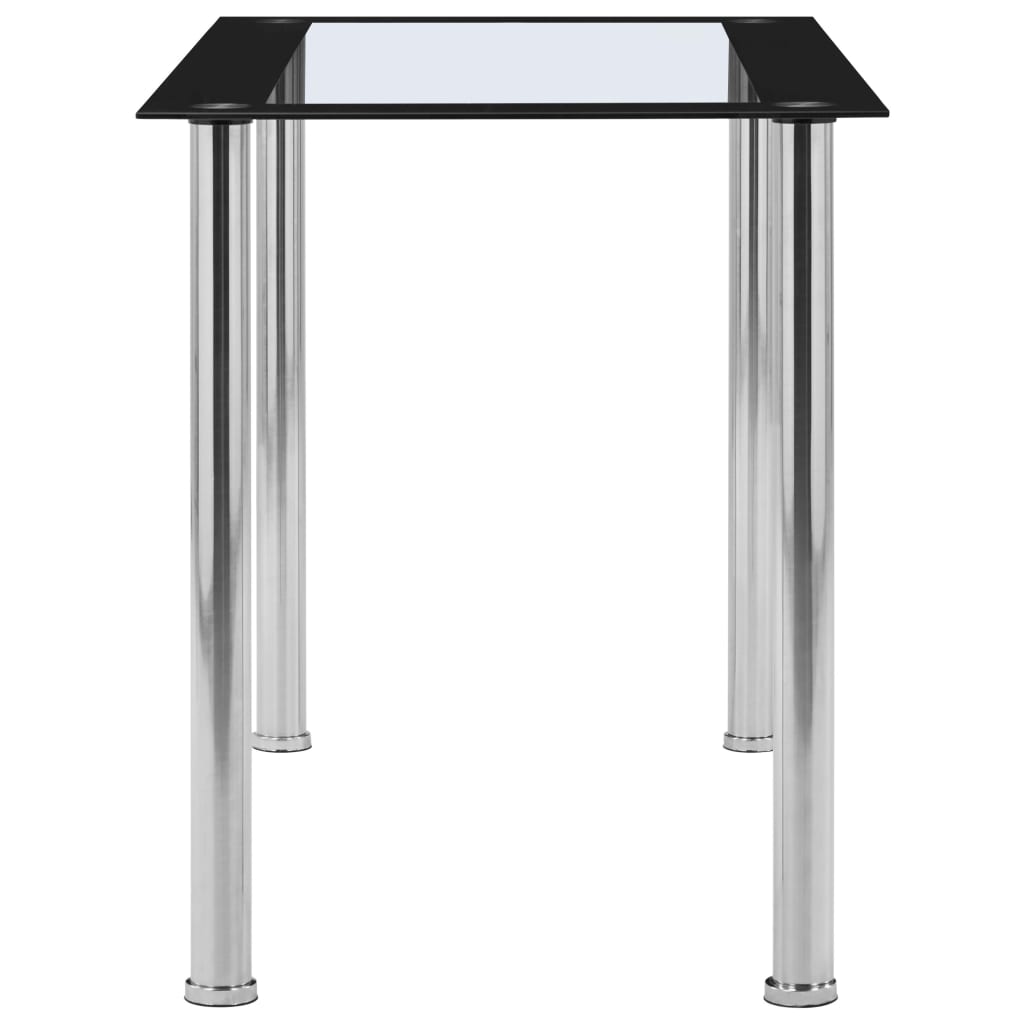 Dining Table Black and Transparent