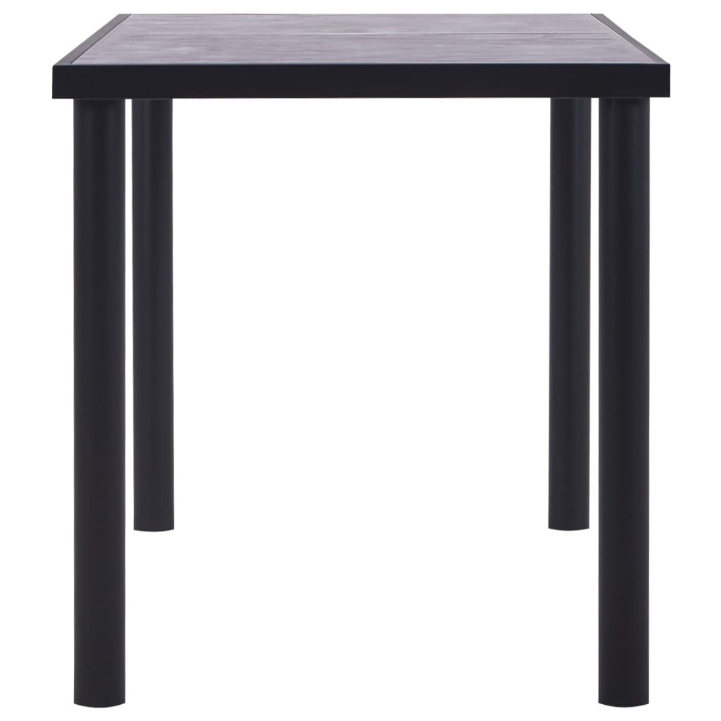 Dining Table Black & Concrete Grey MDF