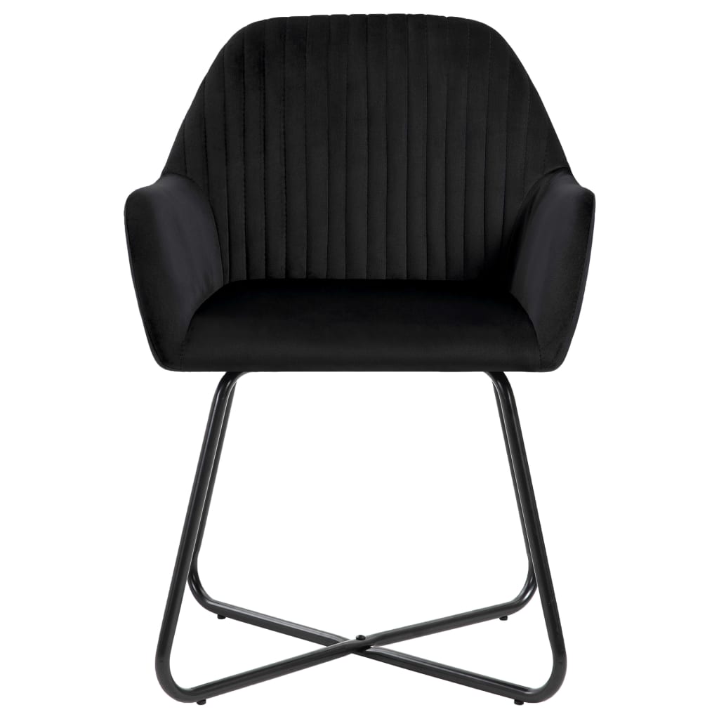 Stylish Dining Chairs 2 pcs Black - Velvet