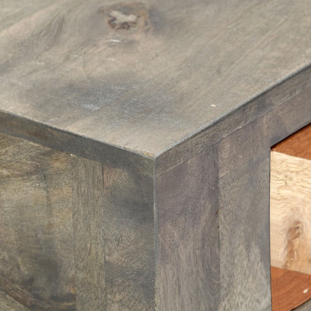 Console Table Grey Solid Mango Wood