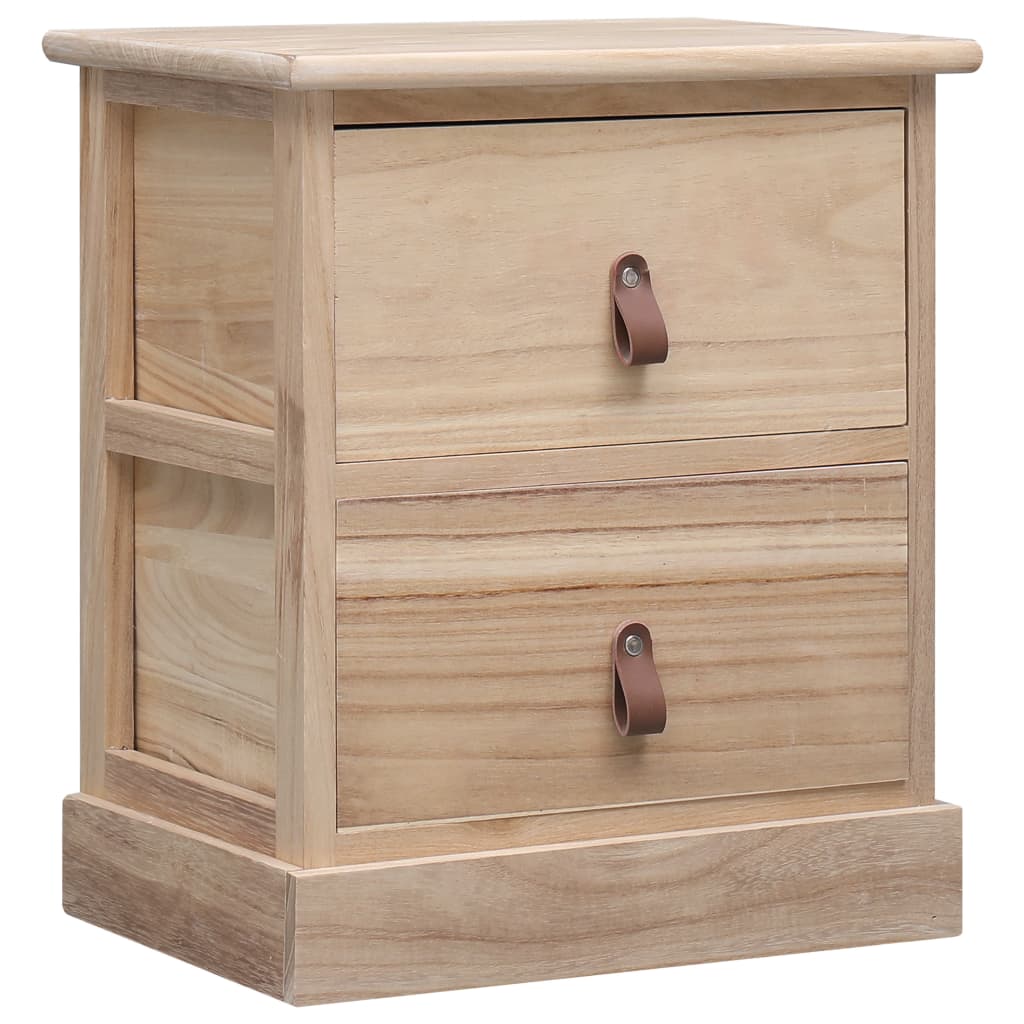 Nightstands 2 pcs Paulownia Wood