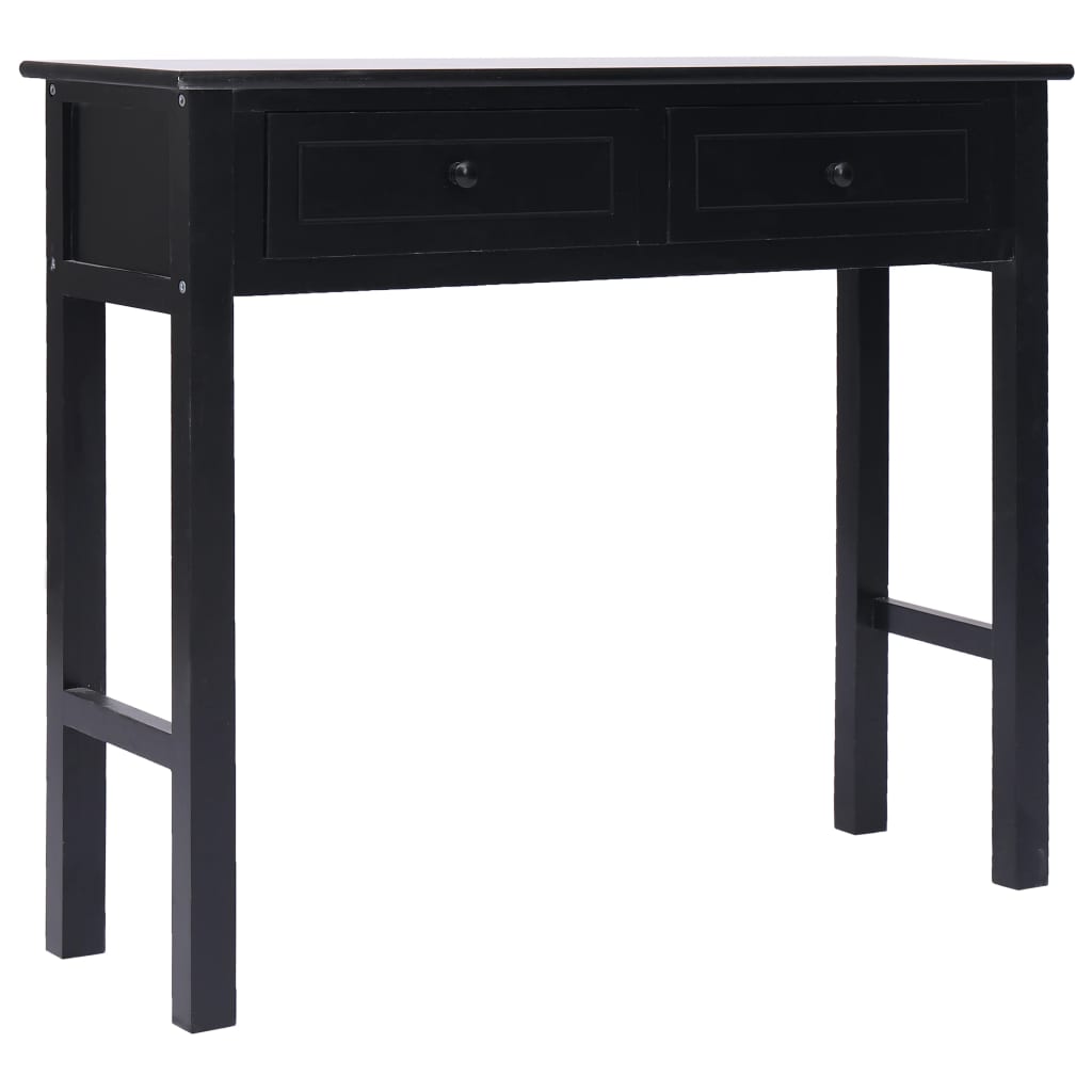 Console Table Black Wood