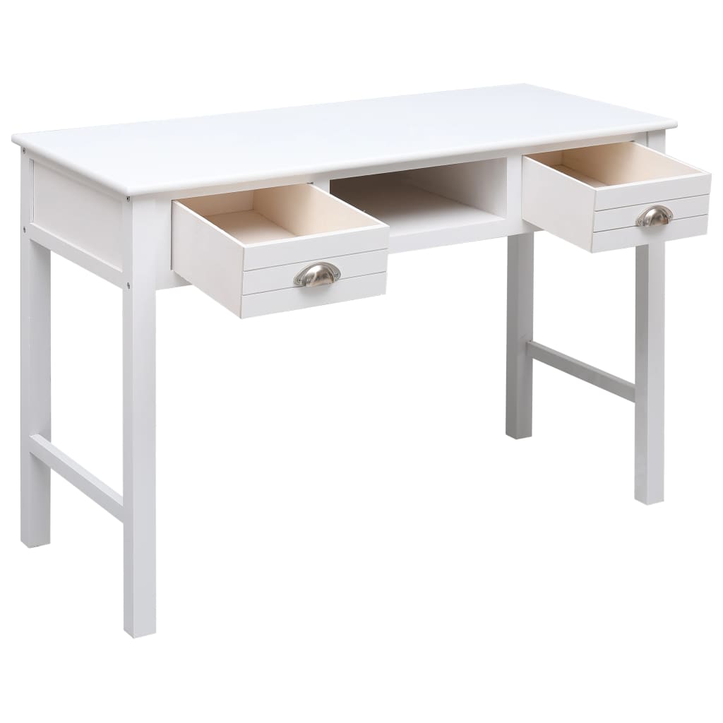 Writing Desk Paulownia wood White