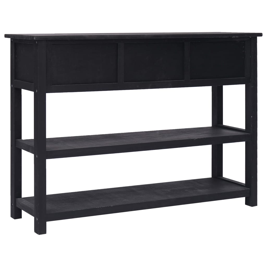 wood Sideboard Black