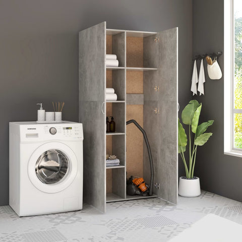 Storage Cabinet Concrete Grey Chipboard