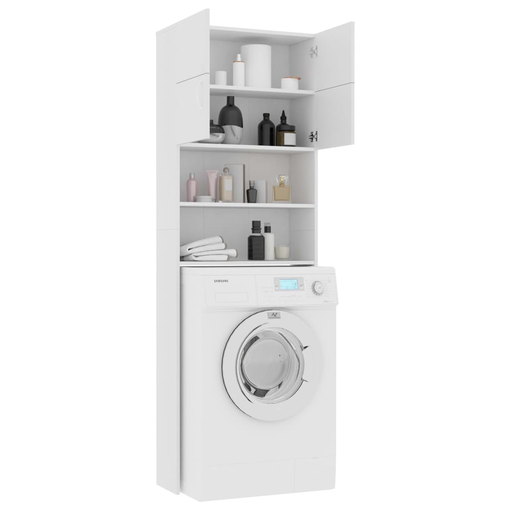 Washing Machine Cabinet White Chipboard