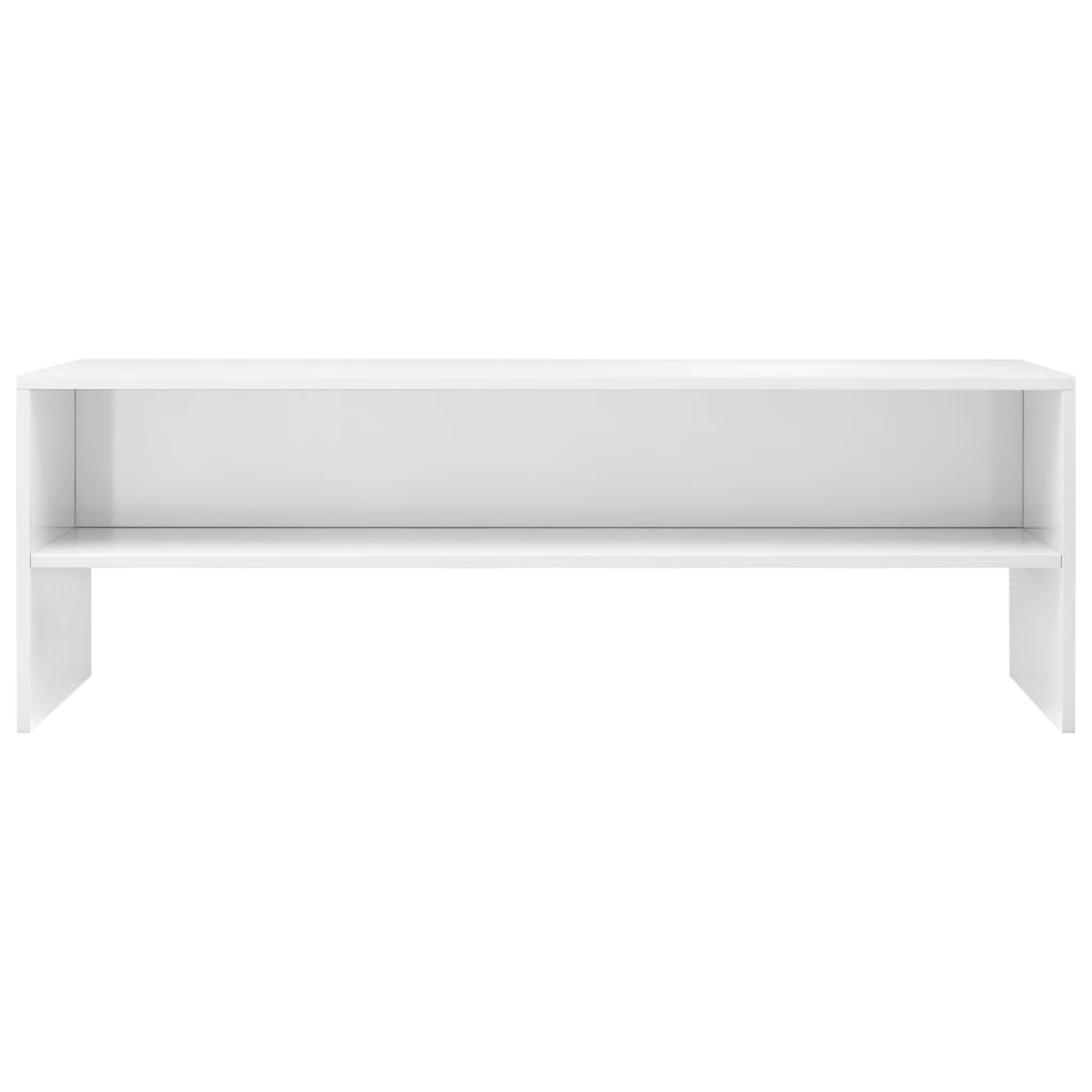 TV Cabinet High Gloss White Chipboard