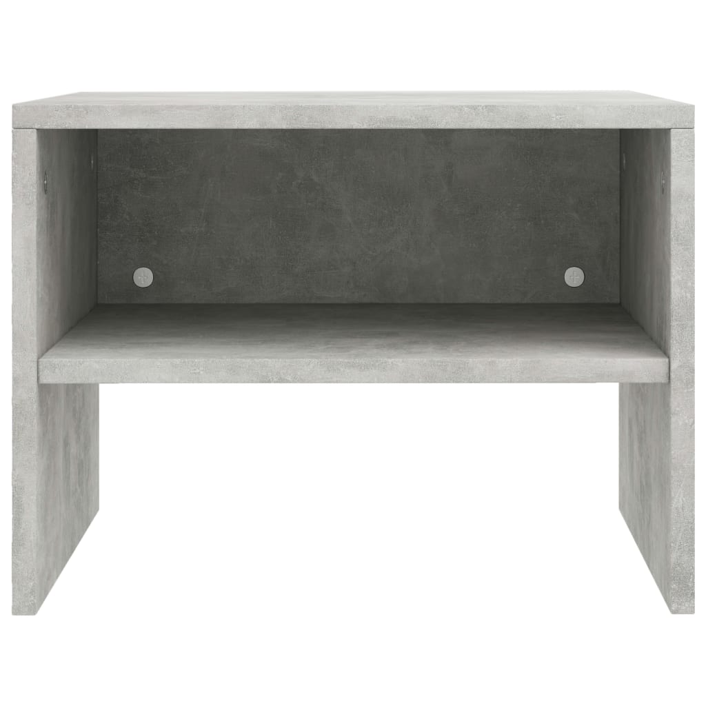 Bedside Cabinet Concrete  Grey Chipboard