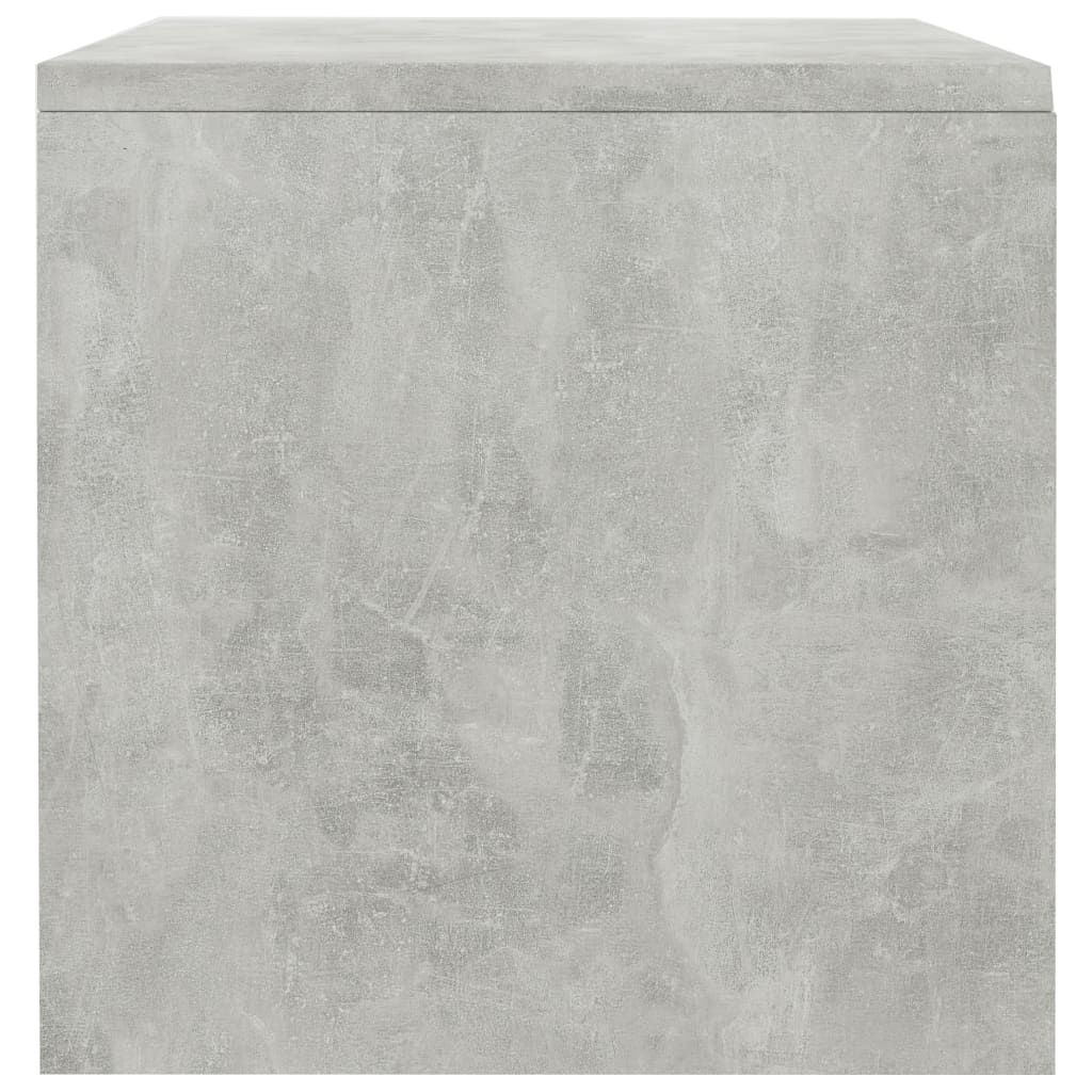 Bedside Cabinet Concrete  Grey Chipboard