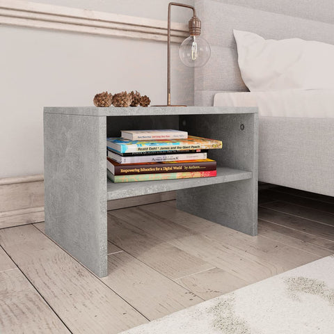 Bedside  Cabinets 2 pcs Concrete Grey Chipboard