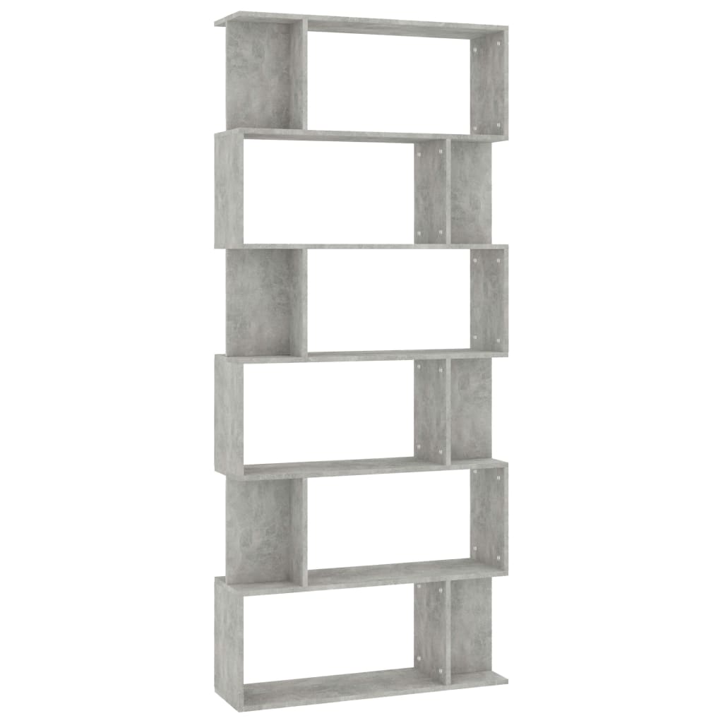 Book Cabinet/Room Divider  Concrete Grey Chipboard