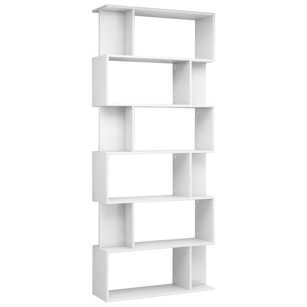 Book Cabinet/Room  Divider High Gloss White Chipboard