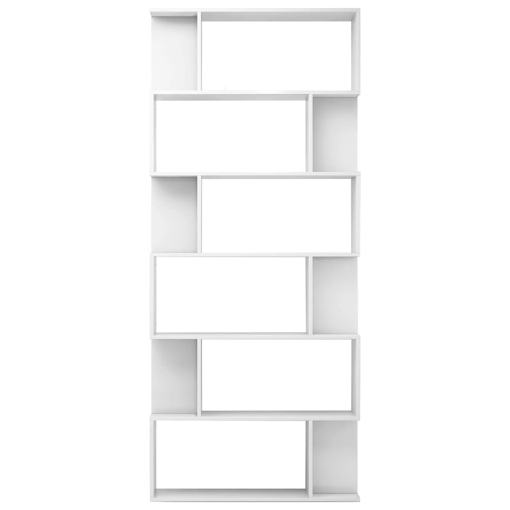 Book Cabinet/Room  Divider High Gloss White Chipboard