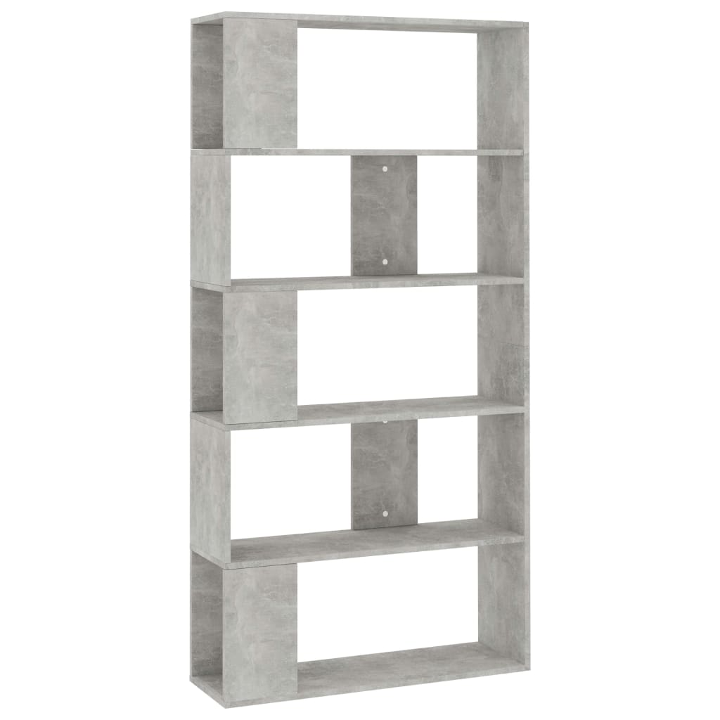 Book Cabinet/Room  Divider Concrete Grey Chipboard