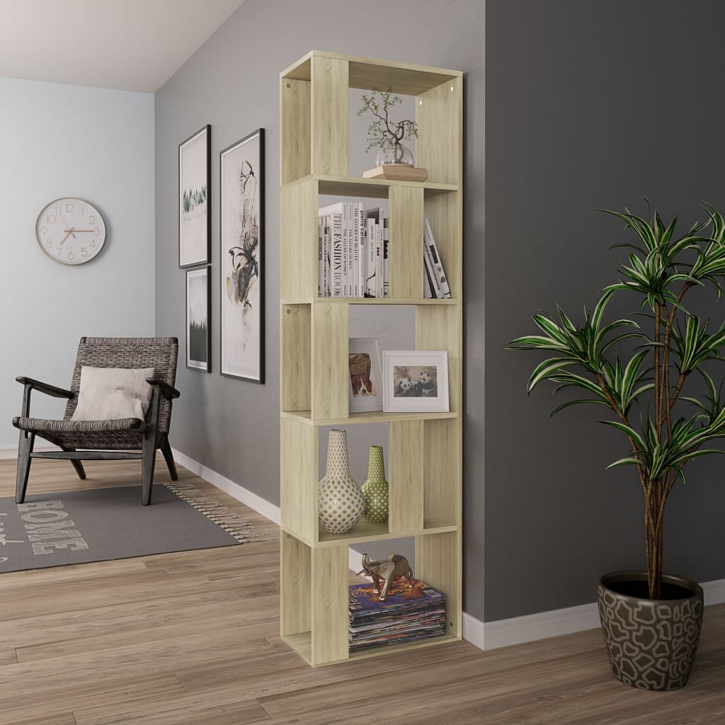 Book Cabinet/Room Divider  Sonoma Oak Chipboard