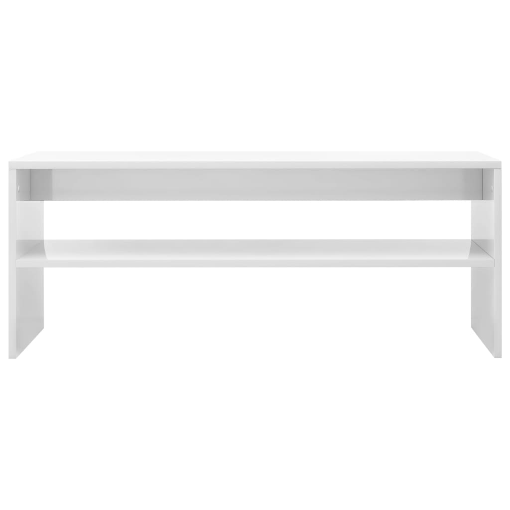 Coffee Table High Gloss White Chipboard