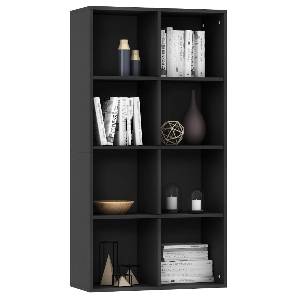 Book Cabinet/Sideboard Black Chipboard