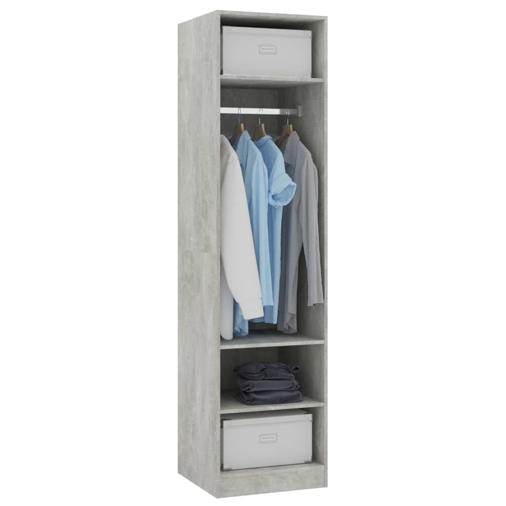 Wardrobe Concrete  Grey Chipboard