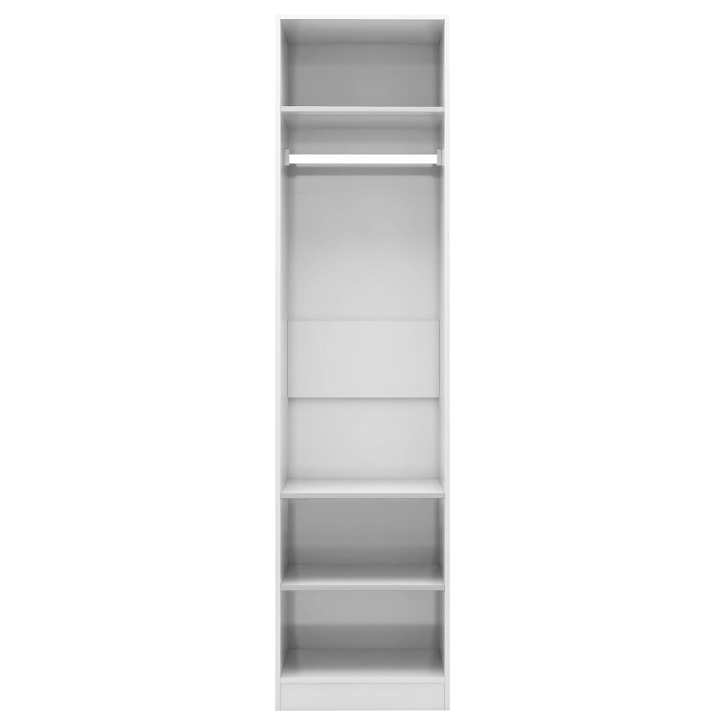 Wardrobe High Gloss  White Chipboard