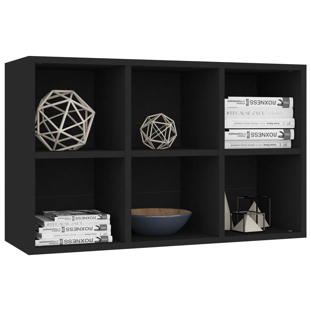 Book Cabinet/Sideboard Black  Chipboard