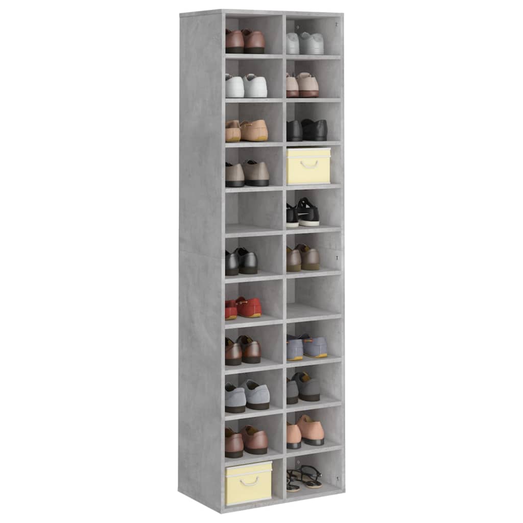 Shoe Cabinet  Concrete Grey Chipboard