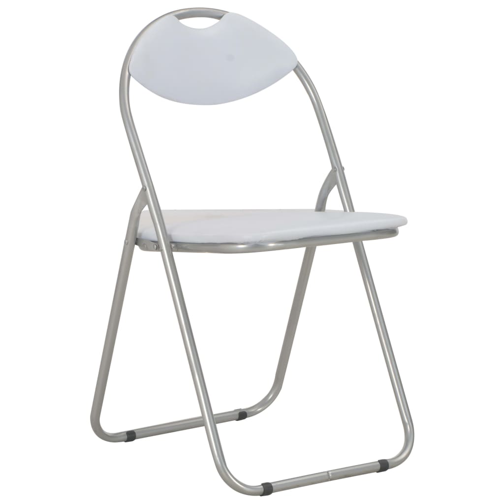 Folding Dining Chairs 6 pcs White