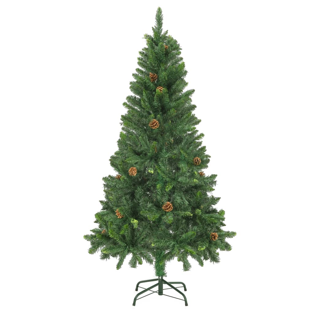 Artificial Christmas Tree with Pine Cones Green