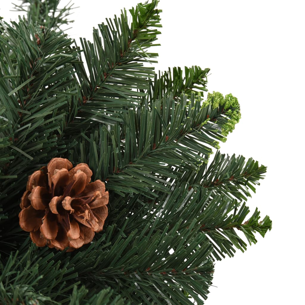 Artificial Christmas Tree with Pine Cones Green