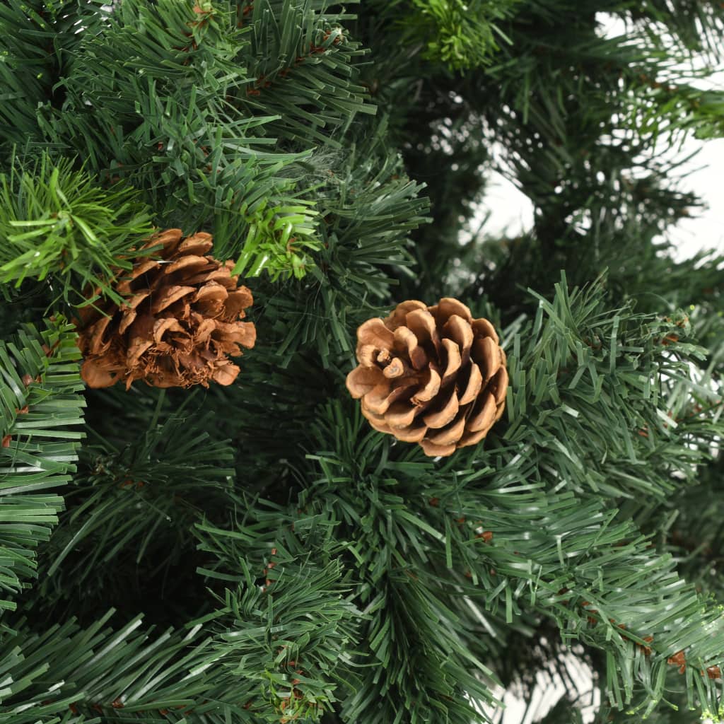 Artificial Christmas Tree with Pine Cones Green