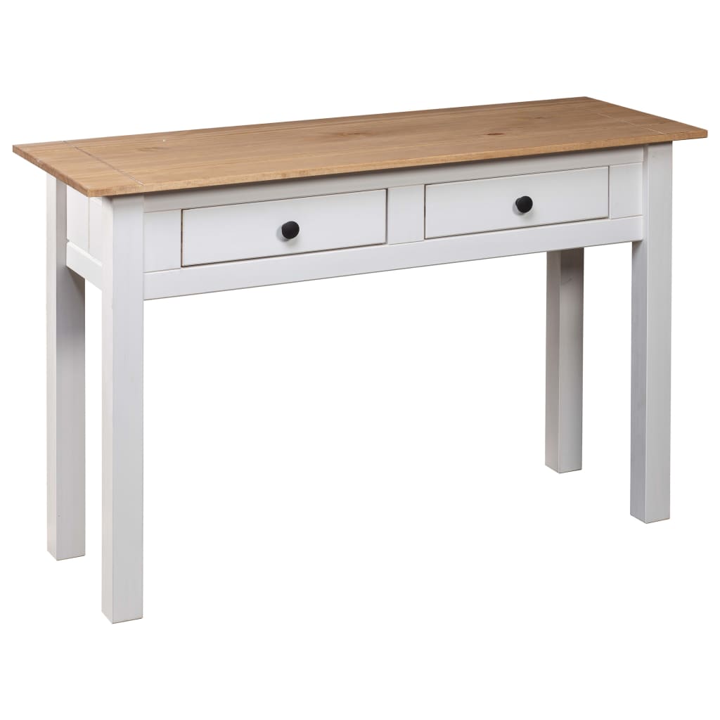 Console Table White Solid Pine Wood Panama Range